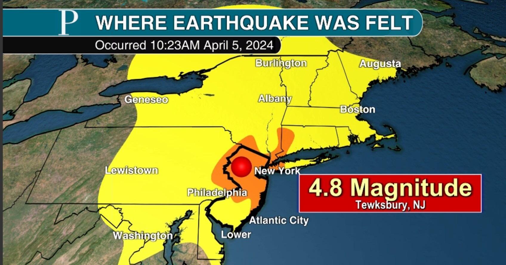 April 5, 2024 NJ earthquake and aftershock information - Vimarsana News