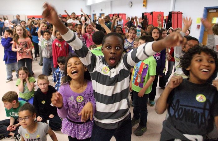 Pep rally at Roland Rogers School | News Galleries ...