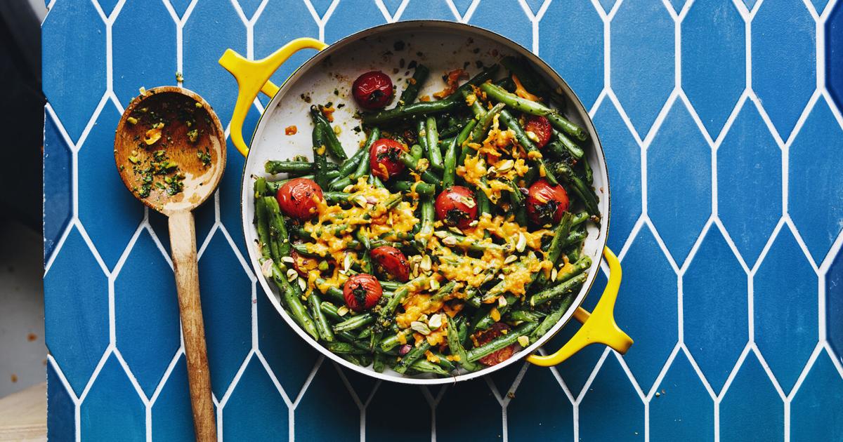 Pesto freshens up green bean casserole