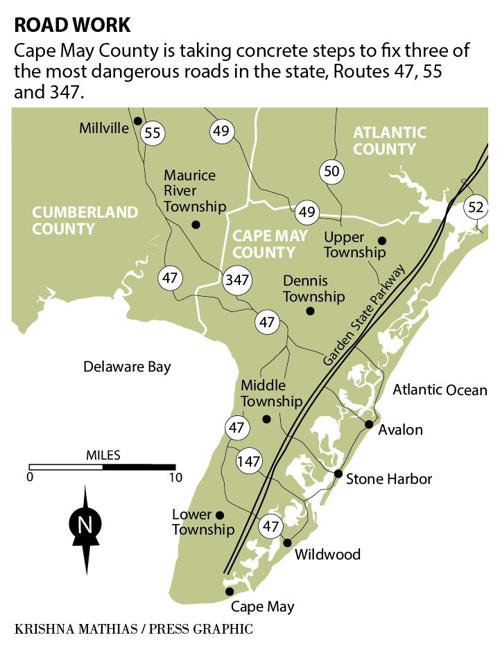 Map Of Cape May Nj Cape May County Roads Map 4-2016 | | Pressofatlanticcity.com