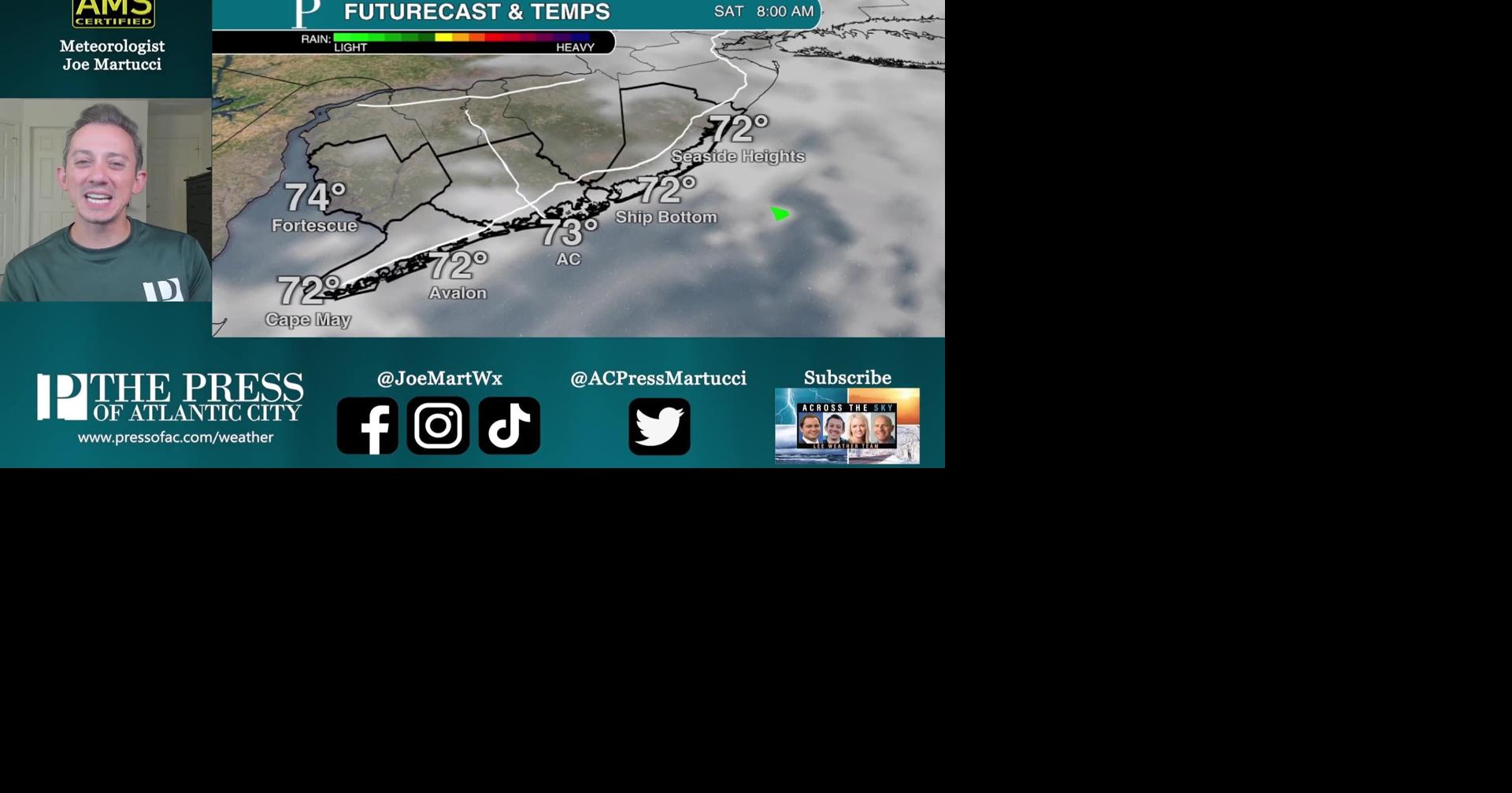 NJ weekend Jersey Shore beach, boating forecast