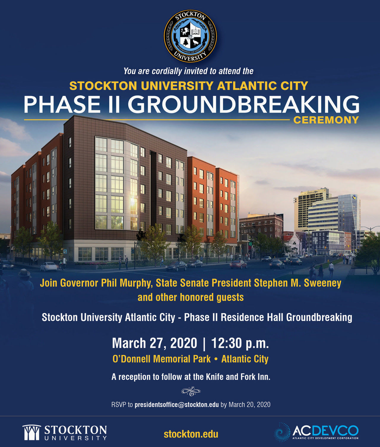 Stockton Planning Groundbreaking For Phase II In Atlantic City ...