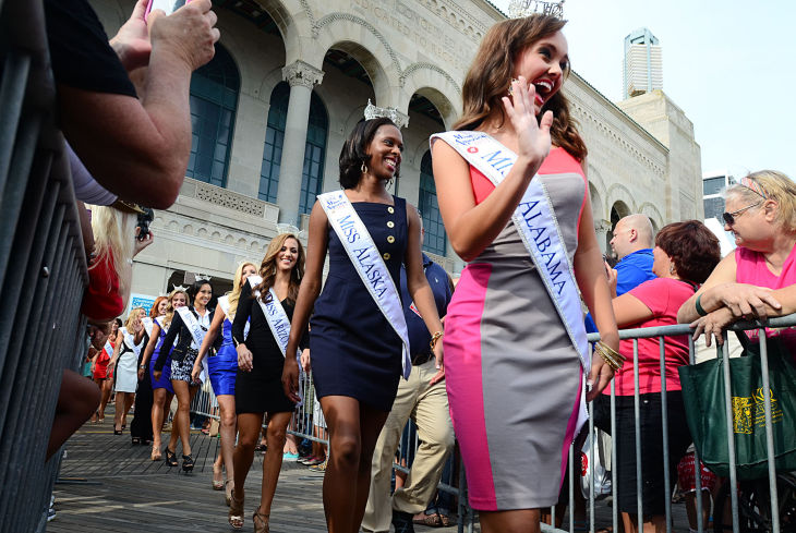 MISS AMERICA ARRIVES