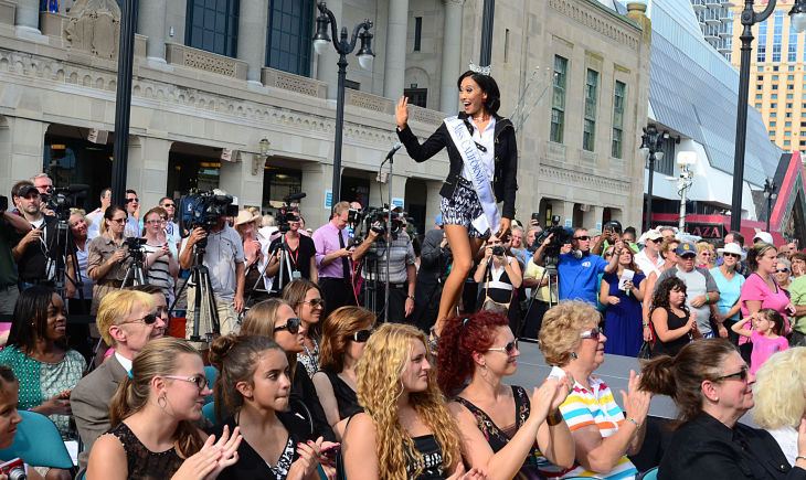 MISS AMERICA ARRIVES