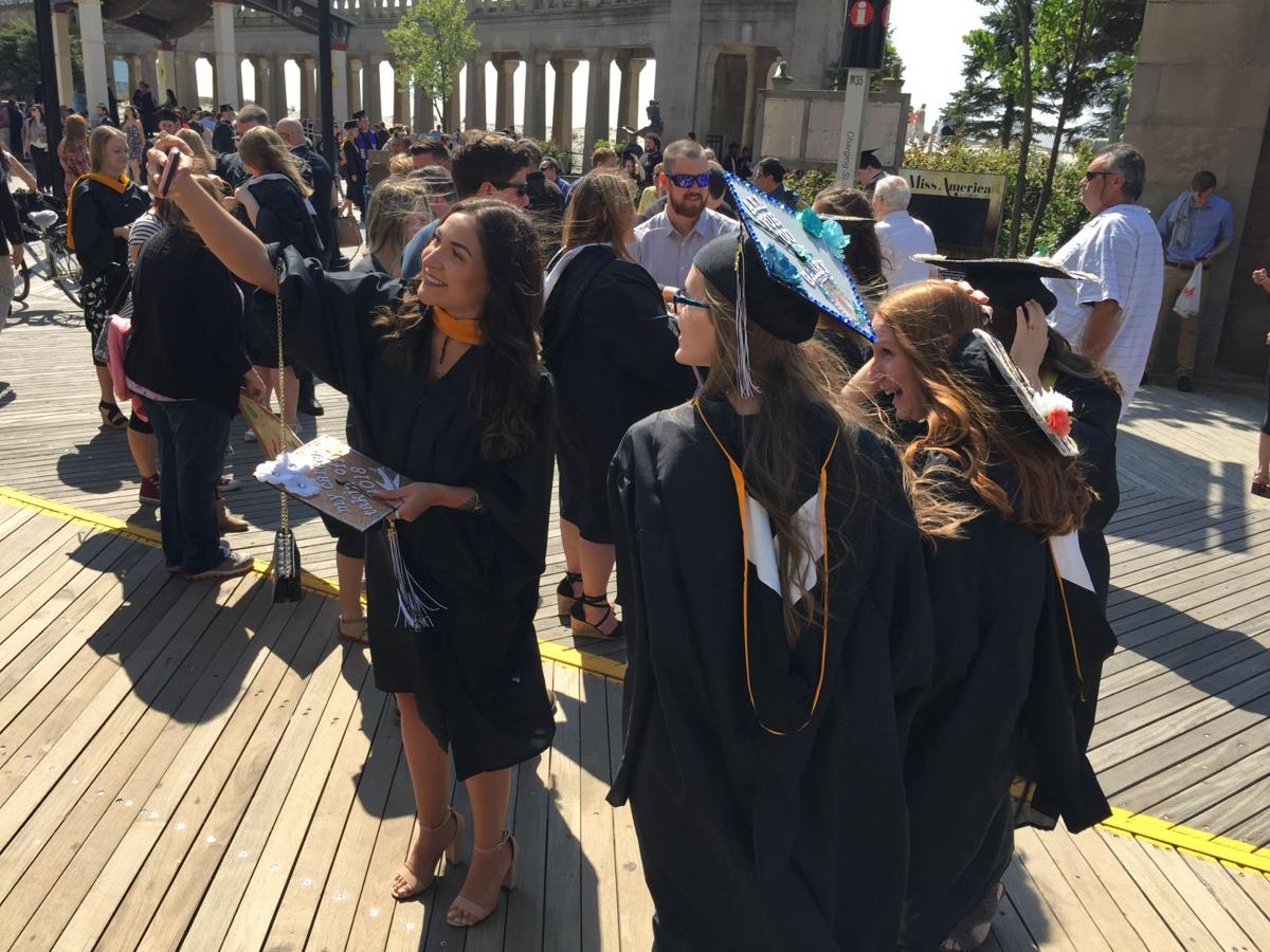 Stockton University 2018 undergraduate graduation at Boardwalk Hall in Atlantic City.