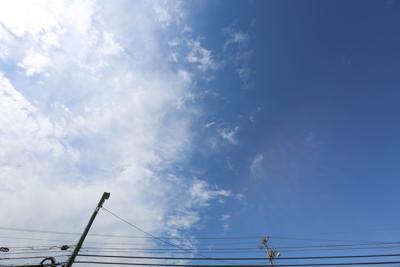 Partly sunny clouds clearing