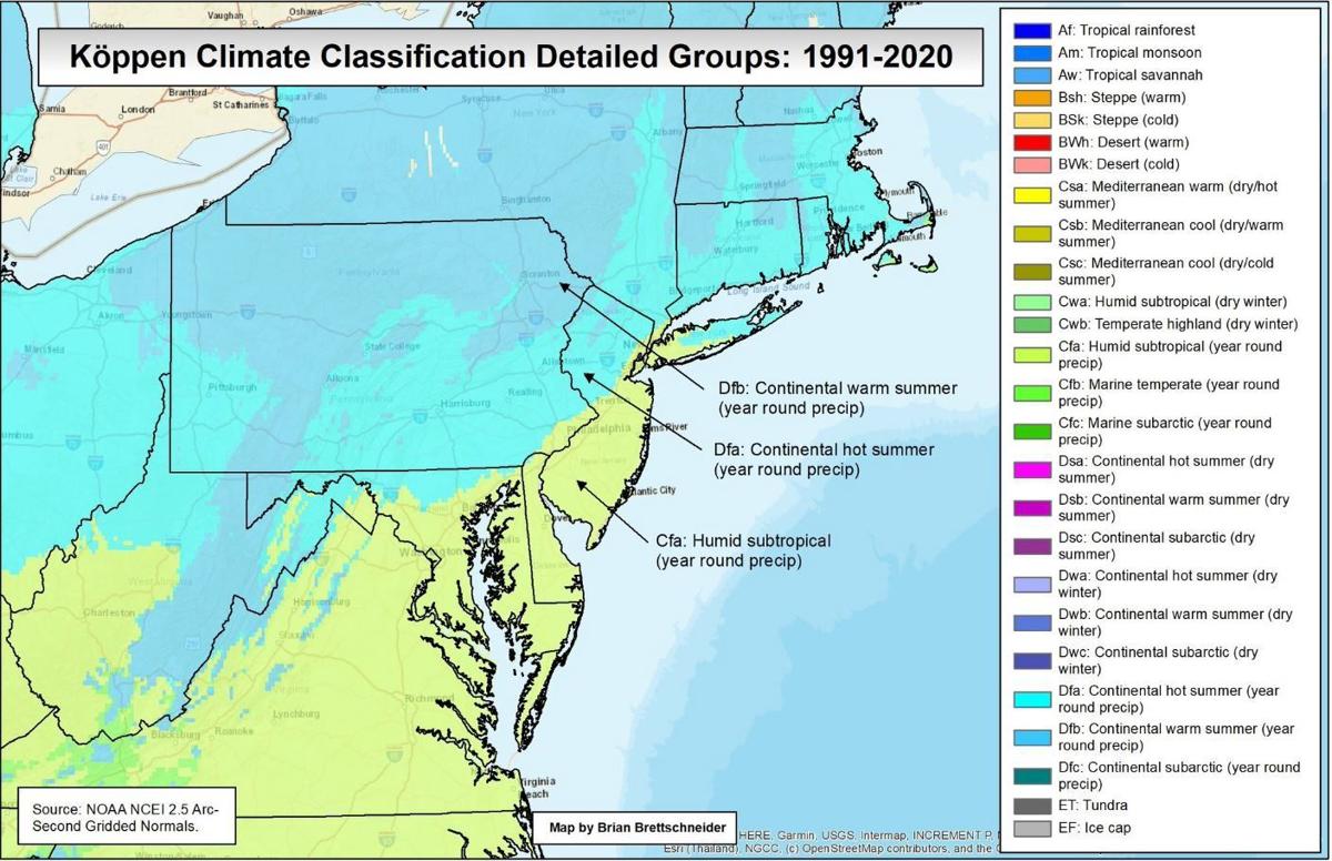 Koppen Climate 1991 to 2020