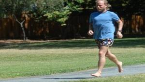 without shoes running