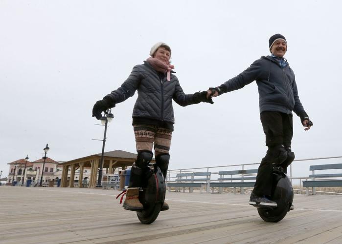 Watch electric unicycles on the Ocean City boardwalk