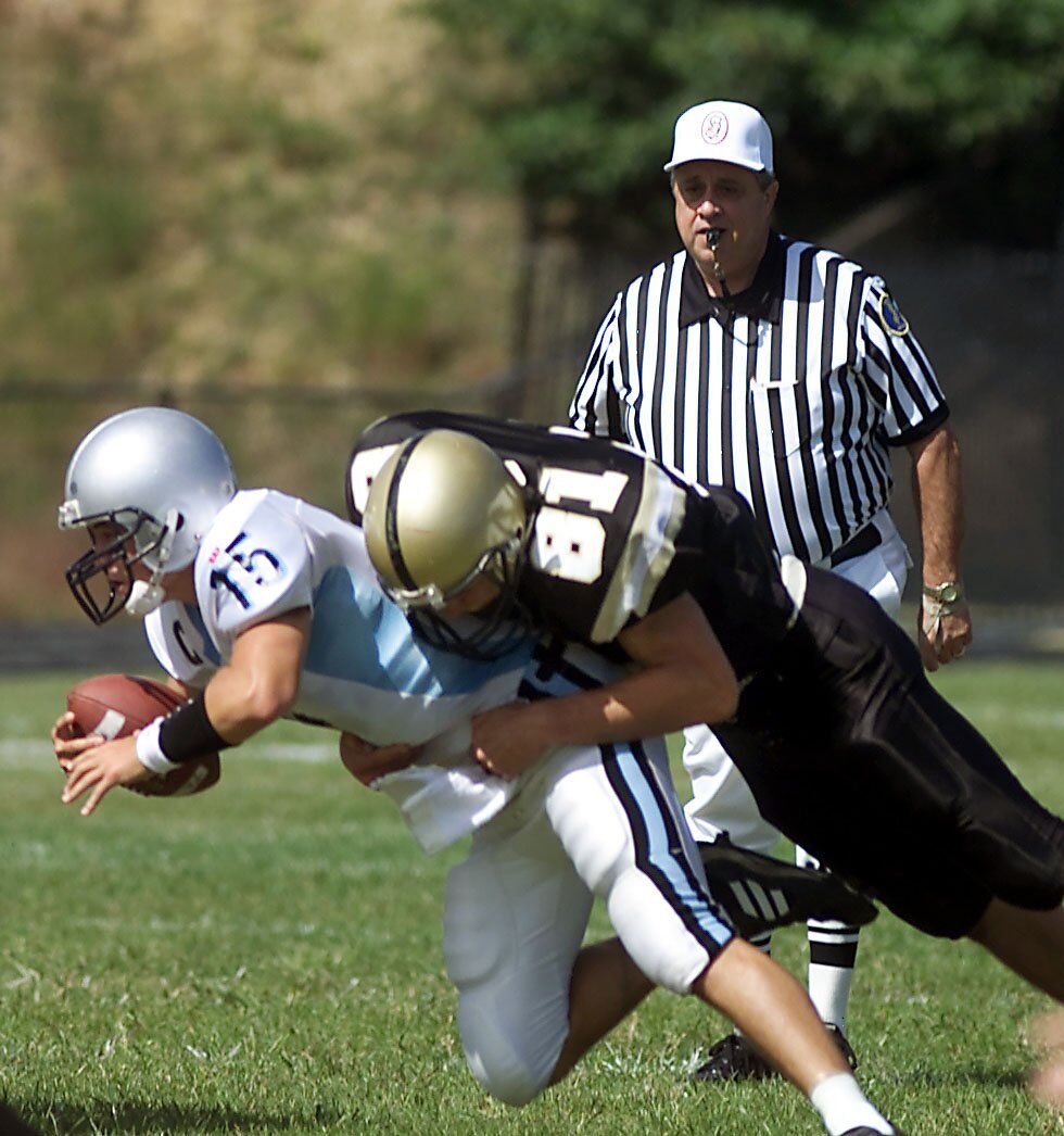 Long-snapper Clark Harris, a Southern Regional grad, on the ball