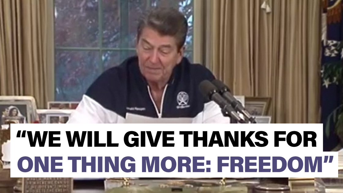 Listen: Ronald Reagan's 1988 Thanksgiving address to the ...