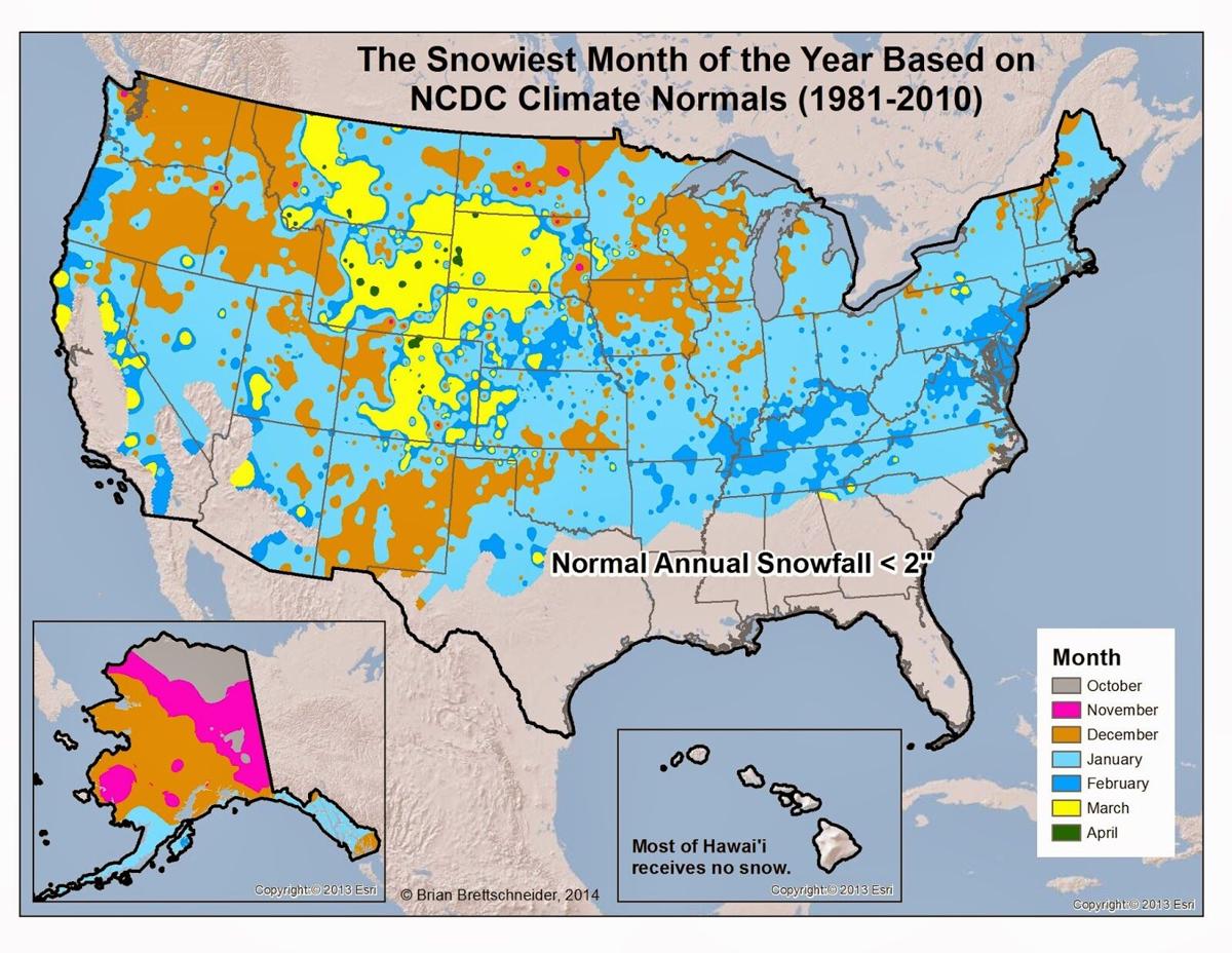 What Is Your Snowiest Month of the Year?