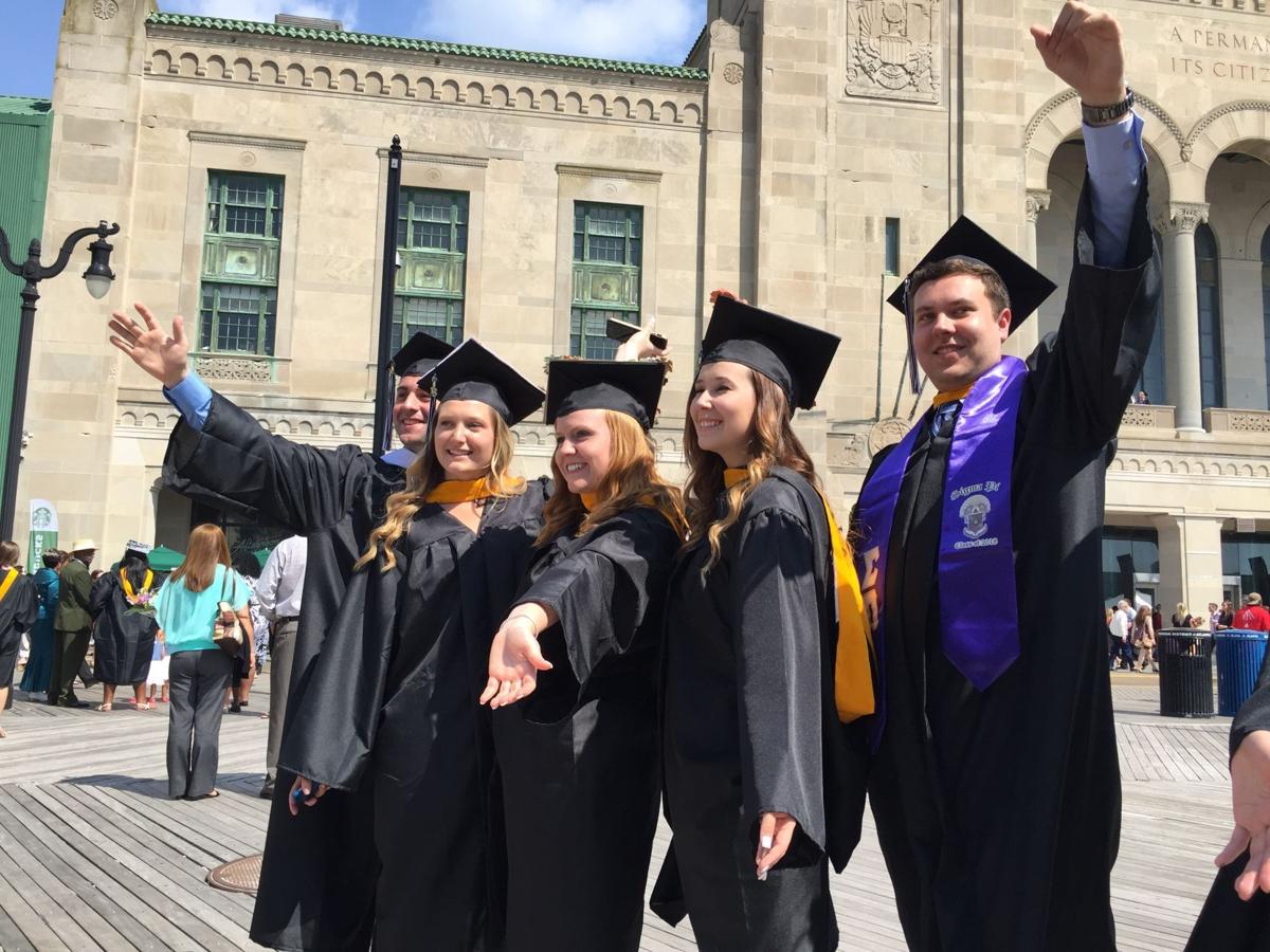 Stockton University 2018 undergraduate graduation at Boardwalk Hall in Atlantic City.