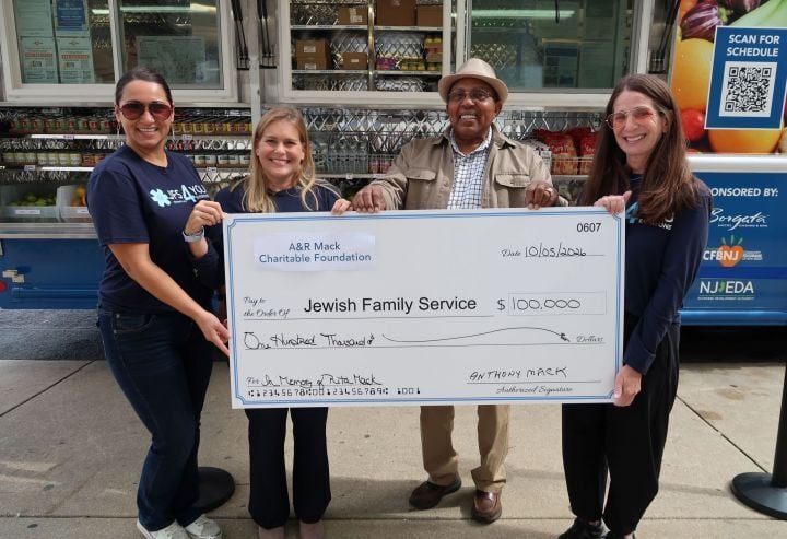 AandR Mack Charitable Foundation Presents $100,000 Check to JFS