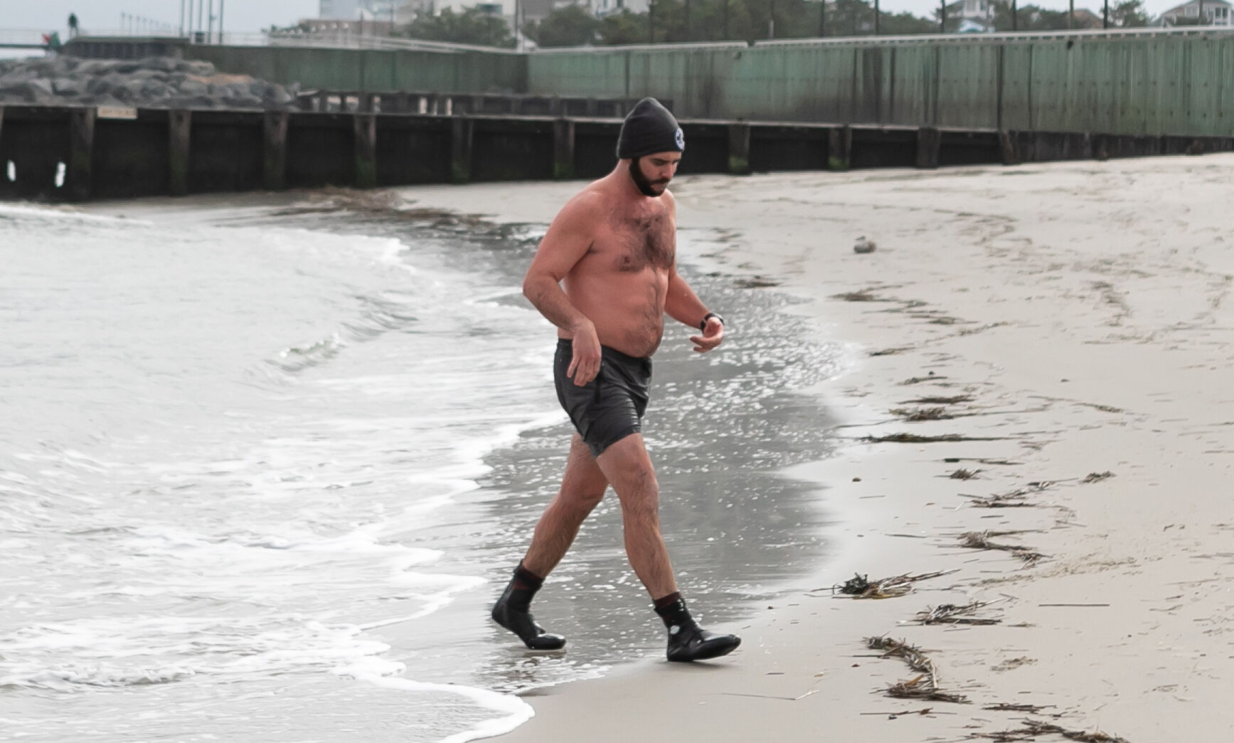 Once a year? These Atlantic City polar bears dip daily.