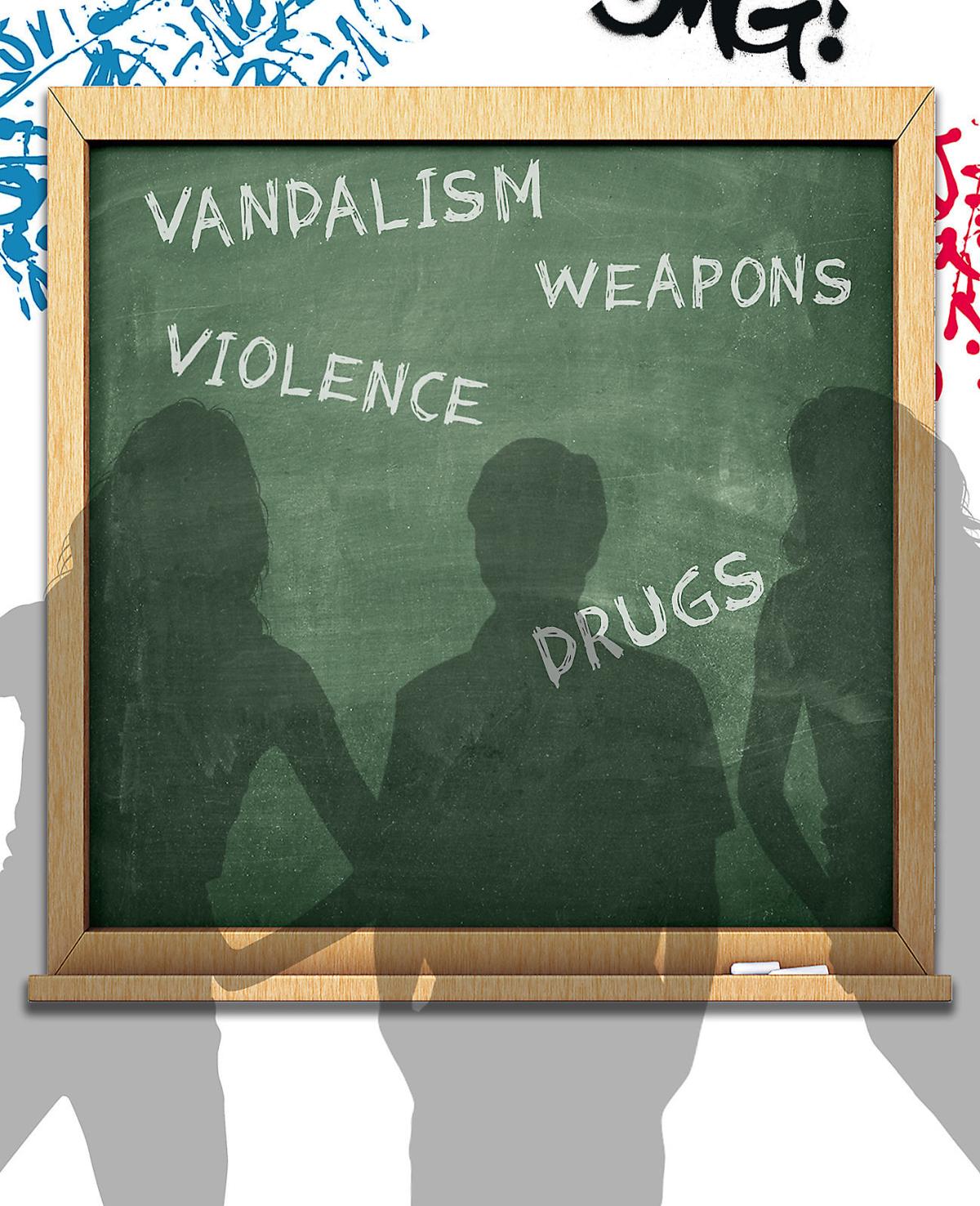 How do schools use violence data to address student behavior