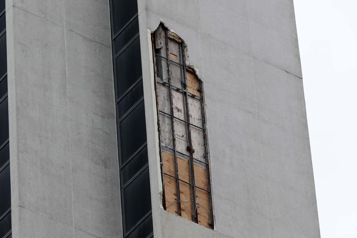 Exterior photos of the vacant Trump Plaza casino