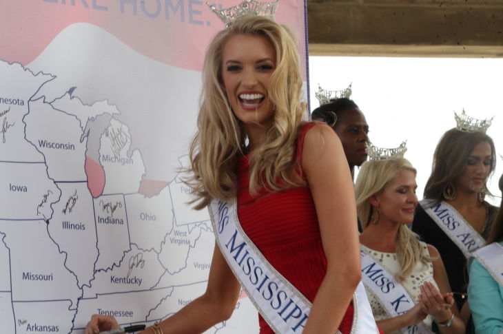 MISS AMERICA ARRIVES