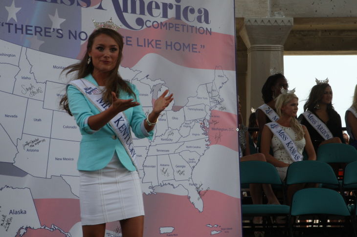 MISS AMERICA ARRIVES