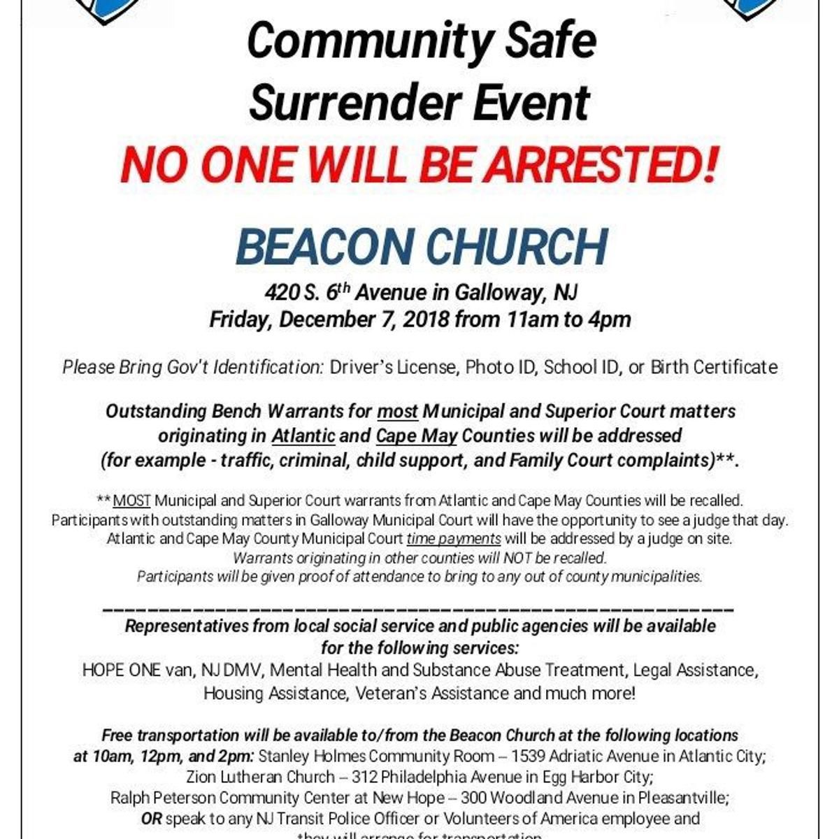 Get Your Warrants Cleared Friday In Galloway Crime