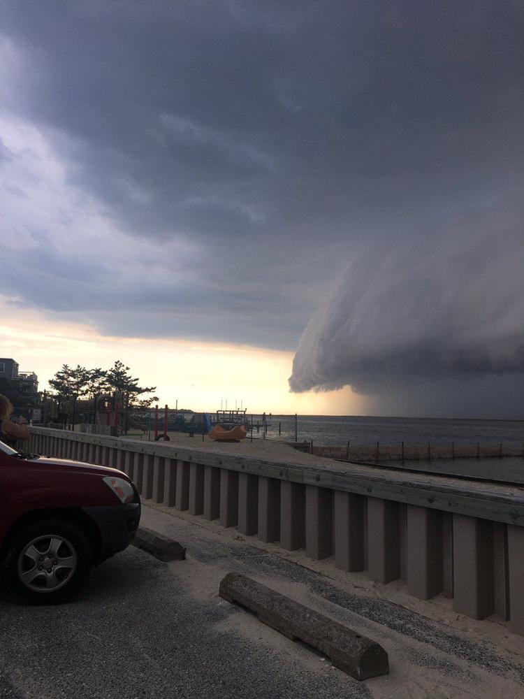 Who saw a 73 mph wind gust, strong gusts in Wednesday