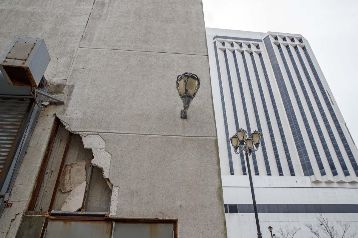 Exterior photos of the vacant Trump Plaza casino