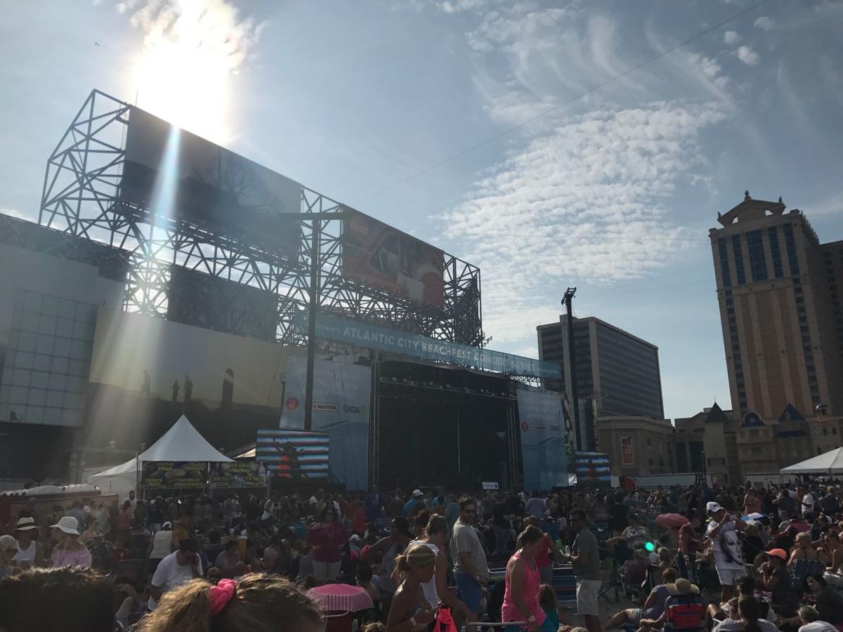 Sunset over the Pink stage