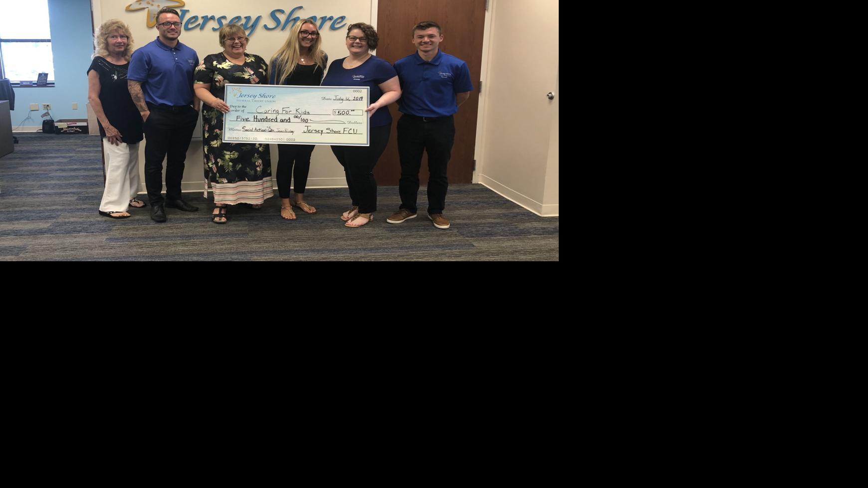 Jersey Shore Federal Credit Union Raises 500 For Caring For Kids