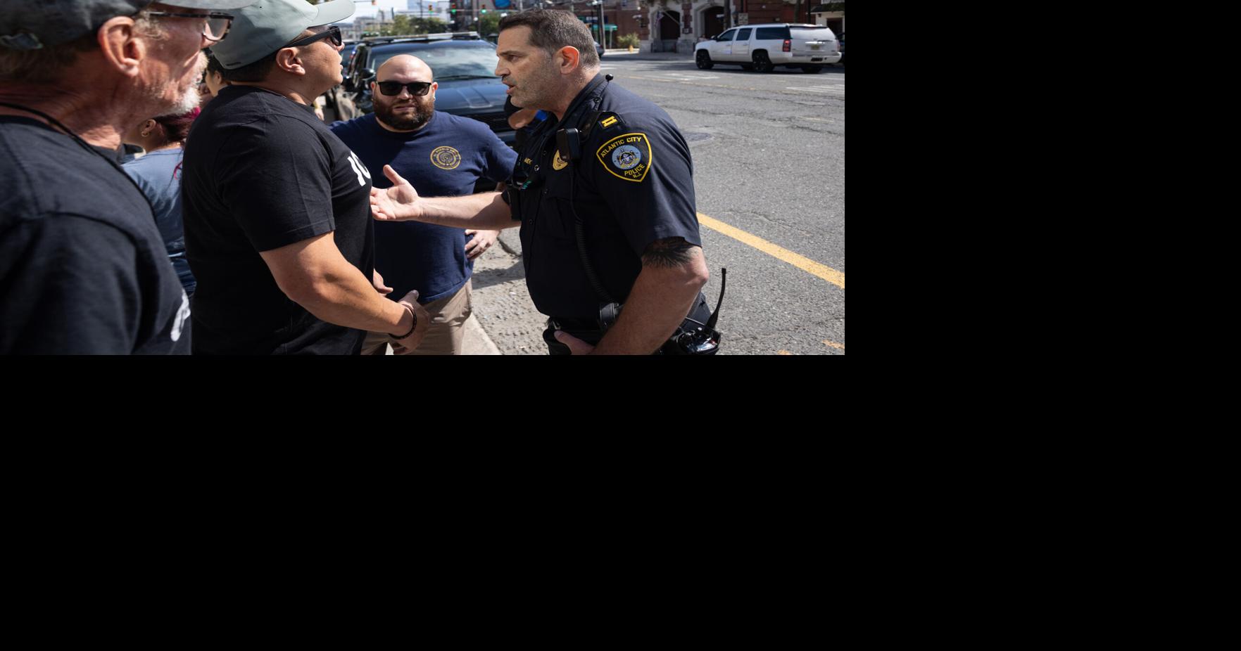 Five arrests made during heated rally in front of Atlantic City Police Department