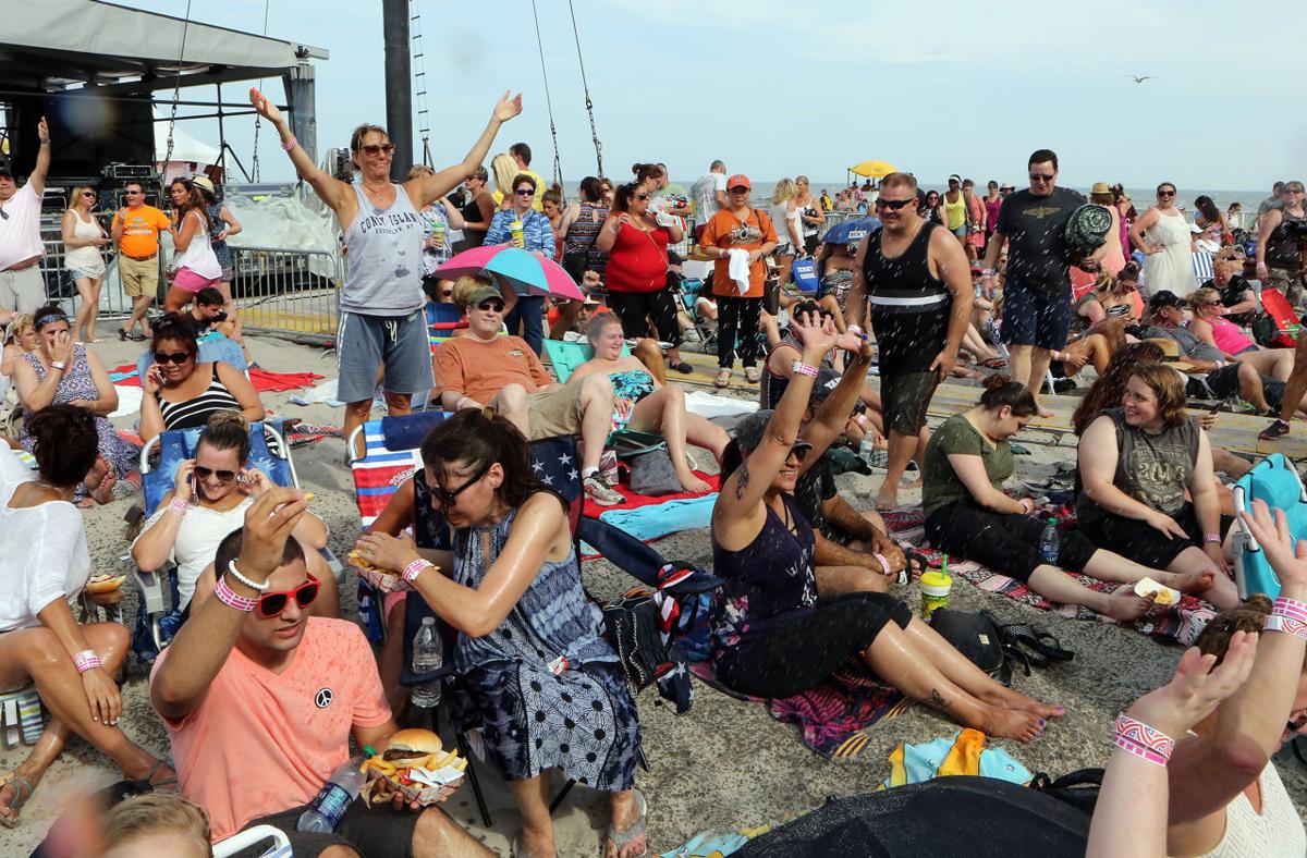 Pink Beach Concert Crowd