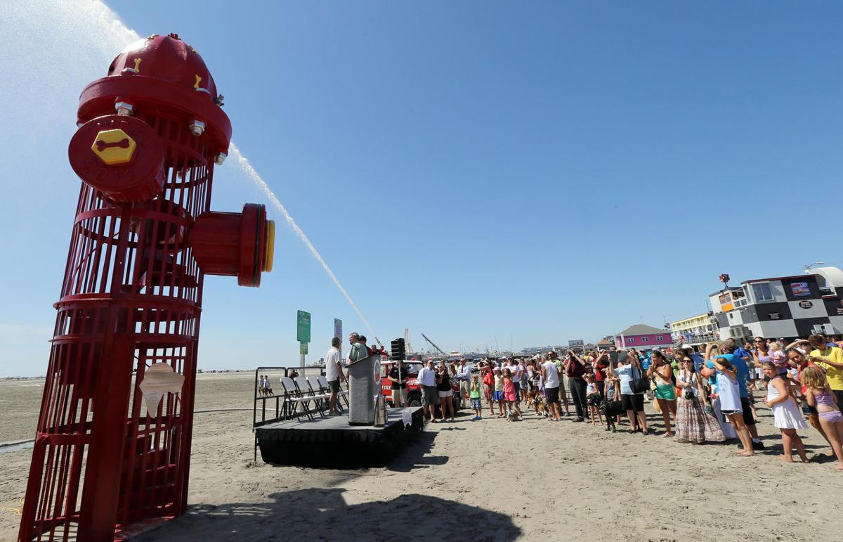 25 Foot Tall Fire Hydrant Debuts At Wildwood S Dog Beach 25 Foot Tall Fire Hydrant Debuts At Wildwood S Dog Beach