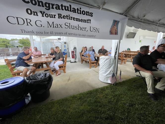 Commander Max Slusher retires from the Navy after 41-plus years