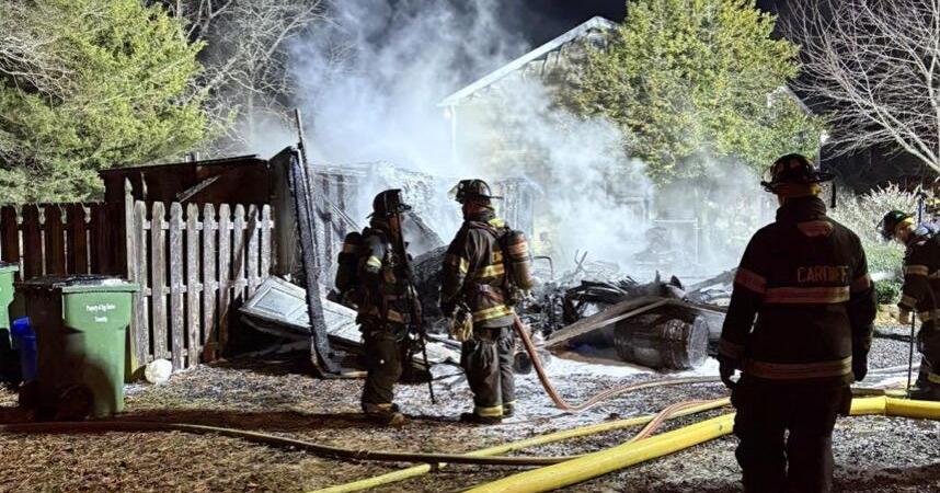 Egg Harbor Township fire destroys garage, hurts firefighter
