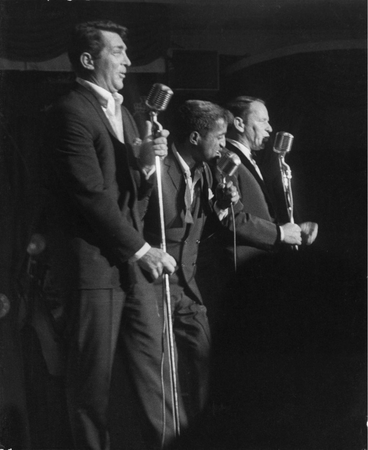 Frank Sinatra, Dean Martin, Sammy Davis Jr. at 500 club