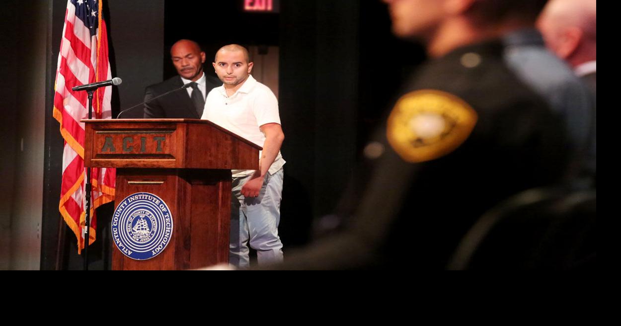 ACPD officer Vadell addresses Atlantic County police academy graduation