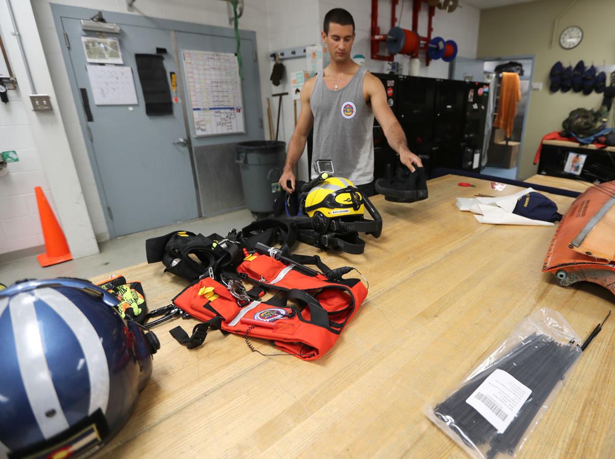 U.S. Coast Guard rescue swimmers act as paramedics in the water