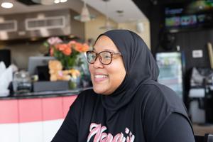 Samantha Prescott at Nana's Good Eats restaurant on Michigan Avenue in Atlantic City