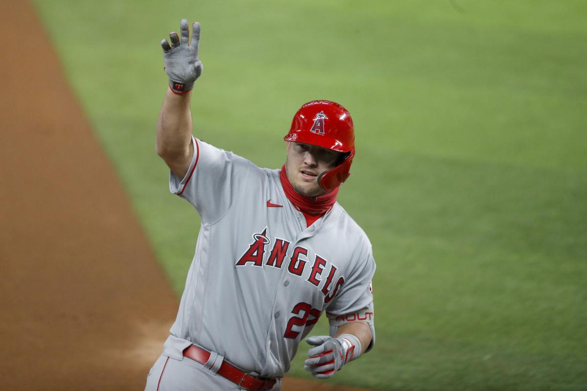 Los Angeles Angels' Mike Trout scores three runs in rehab finale