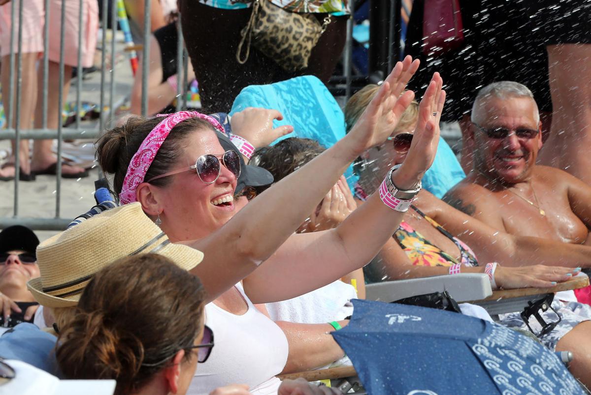 Pink Beach Concert Crowd