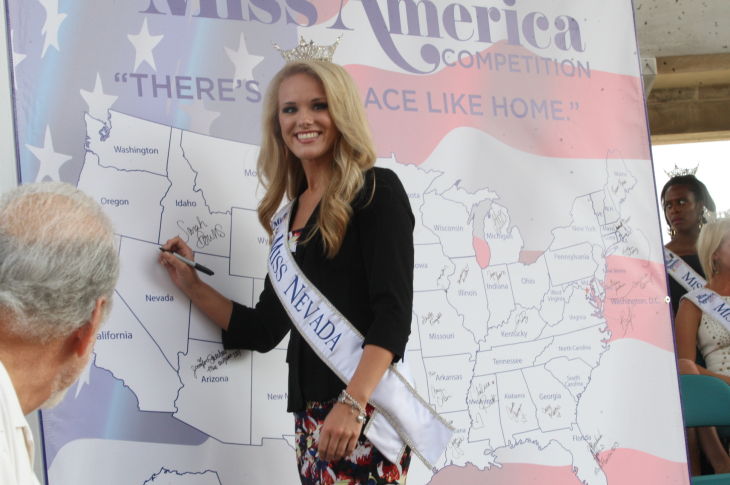 MISS AMERICA ARRIVES