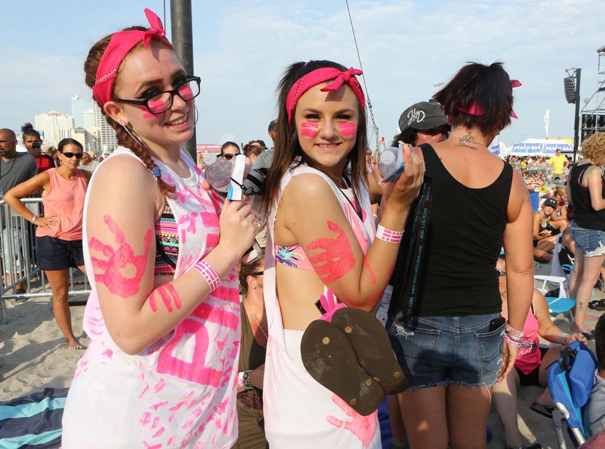 Pink Beach Concert Crowd