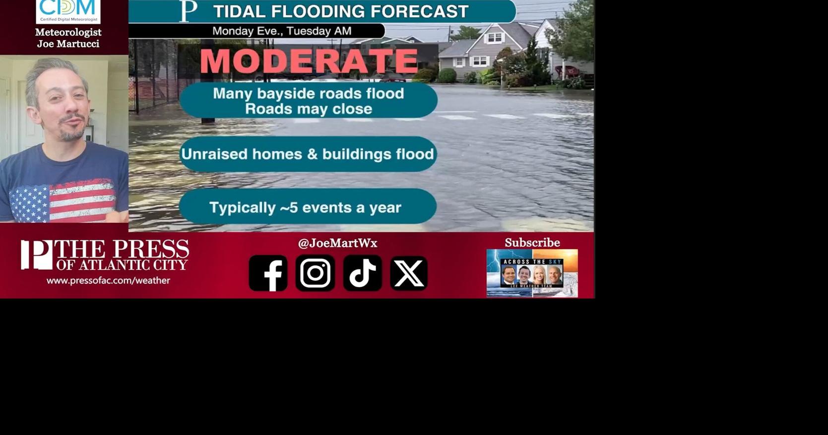 Coastal flood warning in effect for Jersey Shore Mon.-Tue.