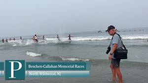 Lifeguards competing in the Beschen-Callahan Memorial Lifeguard Races in North Wildwood