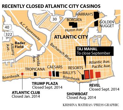 Taj to close map of casinos