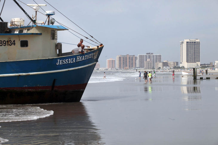 Beached Boat in Atlantic City