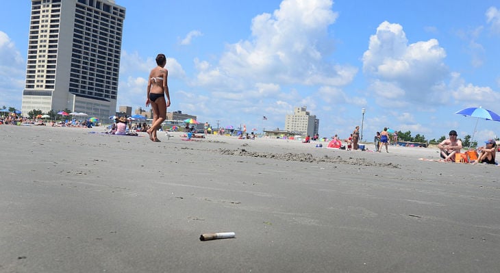 Smoking on the Beach