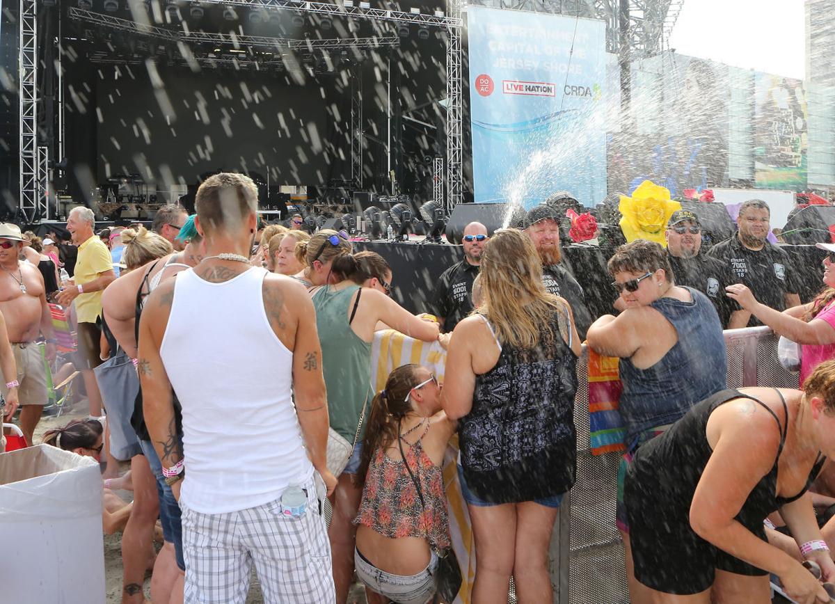Pink Beach Concert Crowd
