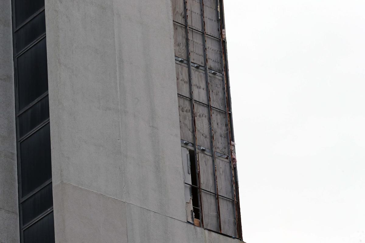 Exterior photos of the vacant Trump Plaza casino