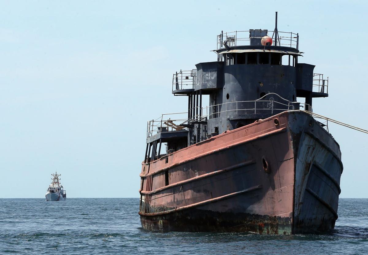 Coast Guard veterans watch as 'Perfect Storm' cutter sunk off Cape May