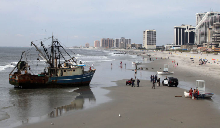 Beached Boat in Atlantic City
